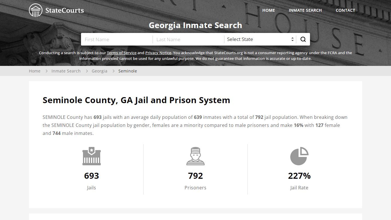 Seminole County, GA Inmate Search - StateCourts